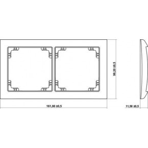 Ramki-podwojne - podwójna ramka instalacyjna grafitowy mat 28drso-2 deco soft karlik 
