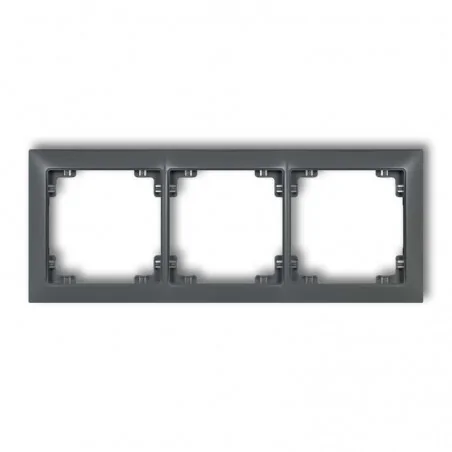 Ramki-potrojne - ramka instalacyjna potrójna grafitowy mat 28drso-3 deco soft karlik 