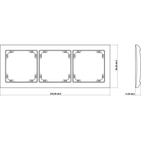 Ramki-potrojne - ramka instalacyjna potrójna grafitowy mat 28drso-3 deco soft karlik 