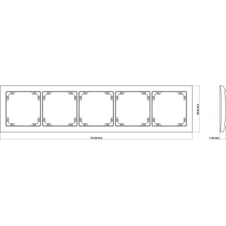 Ramki-pieciokrotne - ramka pięciokrotna uniwersalna grafitowy mat 28drso-5 deco soft karlik 