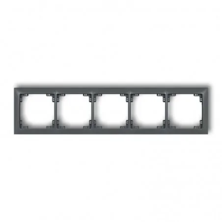 Ramki-pieciokrotne - ramka pięciokrotna uniwersalna grafitowy mat 28drso-5 deco soft karlik 