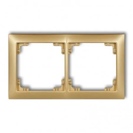 Ramki-podwojne - ramka podwójna uniwersalna w kolorze złotym 29drso-2 deco soft karlik 