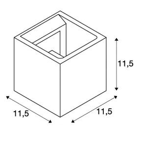 Kinkiety-do-salonu - kinkiet dekoracyjny solid cube qt14 czarny piaskowiec max 25w slv 