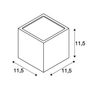 Kinkiety-ogrodowe - kinkiet zewnętrzny sitra cube rdzawa gx53 max 9w ip44 slv 