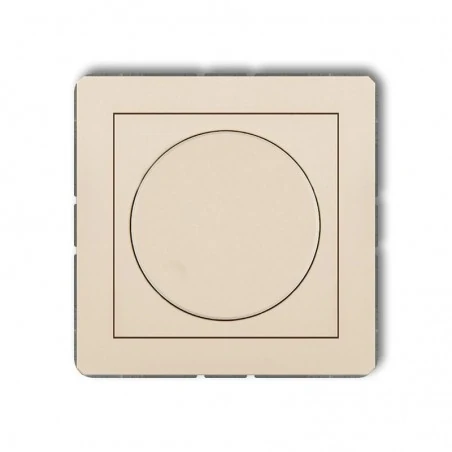 Regulatory-oswietlenia - beżowy przyciskowo-obrotowy ściemniacz do lamp led 1dro-2 deco karlik 