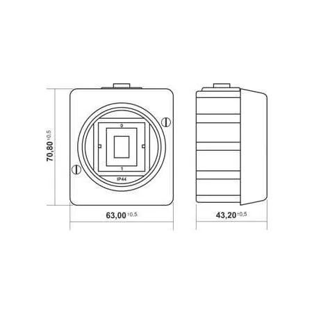 Wylaczniki-podwojne - włącznik świecznikowy czarny hermetyczny ip44 natynkowy 12whs-2 senior karlik 