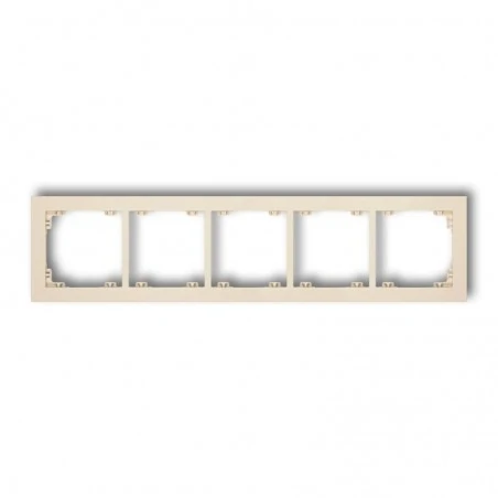 Ramki-pieciokrotne - pięciokrotna beżowa ramka 1dr-5 deco karlik 