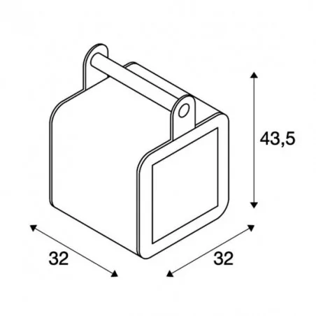 Lampy-ogrodowe-stojace - przenośne oświetlenie ogrodowe omnicube antracyt e27 slv 