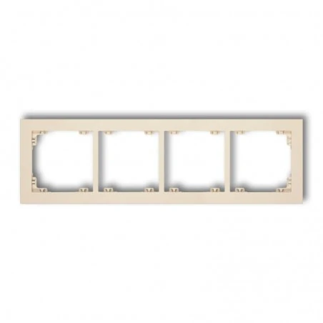 Ramki-poczworne - ramka poczwórna beżowa 1dr-4 deco karlik 