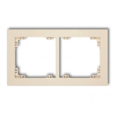 Ramki-podwojne - beżowa podwójna ramka 1dr-2 deco karlik 