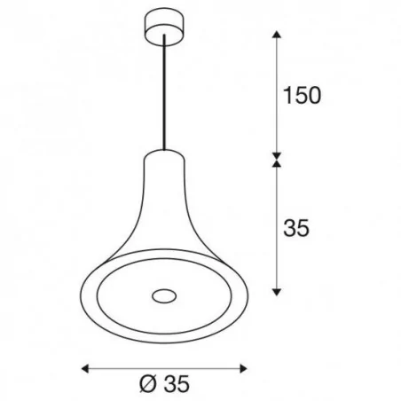 Lampy-sufitowe - lampa wisząca led bato 35 mosiądz slv 
