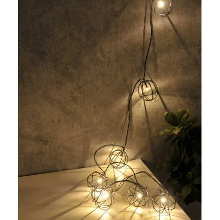 Dekoracje-swiateczne-led - girlanda wewnętrzna led o długości 2,1m zasilana bateryjnie led viborg 312860 polux 