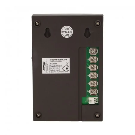 Domofony - zestaw domofonowy jednorodzinny, bezsłuchawkowy, eluvio, czarny 