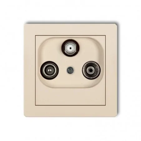 Gniazda-antenowe - beżowe gniazdo rtv-sat końcowe 1dgs deco karlik 