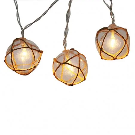 Dekoracje-swiateczne-led - girlanda led na baterie kule transparentne 2xaa 2,1m ahne 312938 polux 