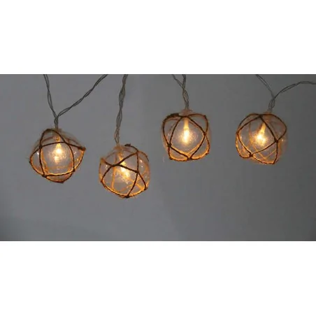 Dekoracje-swiateczne-led - girlanda led na baterie kule transparentne 2xaa 2,1m ahne 312938 polux 