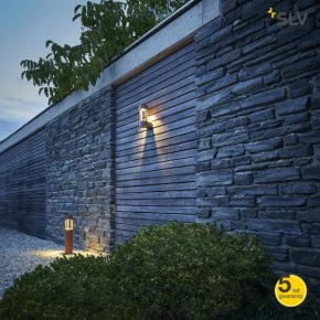 Kinkiety-ogrodowe - kinkiet zewnętrzny slots wall rdzawy 6.3w cob led 3000k ip44 slv 