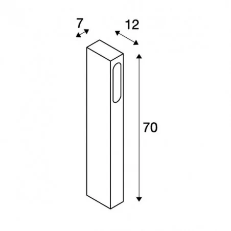 Lampy-ogrodowe-stojace - lampa stojąca do ogrodu slotbox 70 antracyt 4.5w led 3000k ip44 slv 