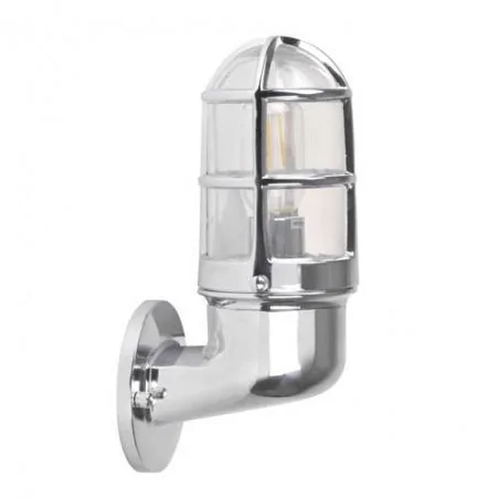 Kinkiety-zewnetrzne - kinkiet w loftowym stylu chromowany e27 ip44 12w loft lund 312570 polux 