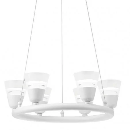 Lampy-sufitowe - led-owa lampa sufitowa wisząca ecru 30w 3000k il mio bell l-cd-69 306661 polux 