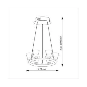 Lampy-sufitowe - led-owa lampa sufitowa wisząca ecru 30w 3000k il mio bell l-cd-69 306661 polux 