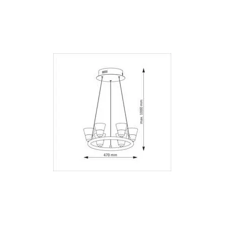 Lampy-sufitowe - led-owa lampa sufitowa wisząca ecru 30w 3000k il mio bell l-cd-69 306661 polux 