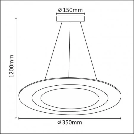 Lampy-sufitowe - lampa wisząca sufitowa led biała 17w 4000k il mio mikeli 17w 308634 polux 