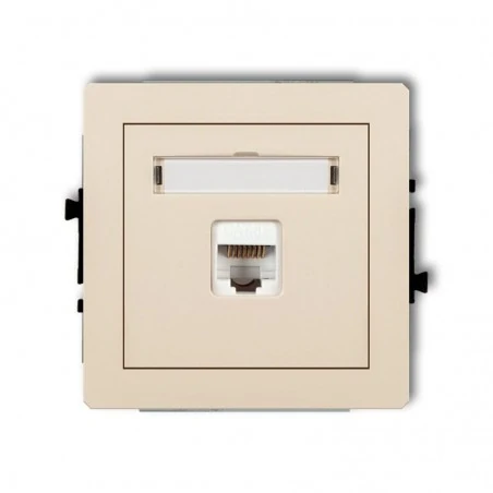 Gniazda-komputerowe - mechanizm gniazda komputerowego rj45 beżowy 1dgk-1 deco karlik 