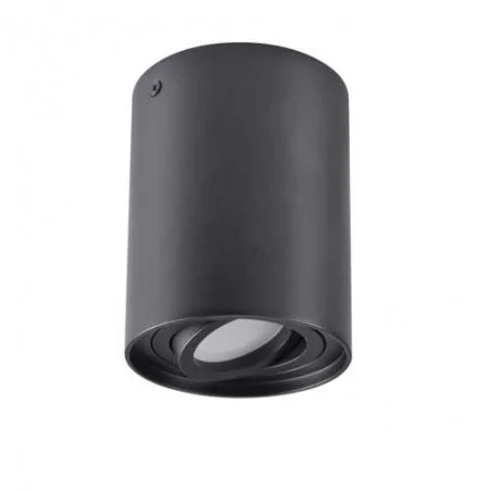 Oprawy-sufitowe - oprawa sufitowa natynkowa tuba czarna 10w led gu10 hadar 313102 polux 