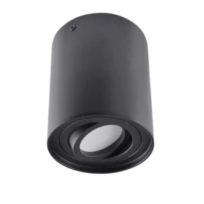 Oprawy-sufitowe - oprawa sufitowa natynkowa tuba czarna 10w led gu10 hadar 313102 polux 