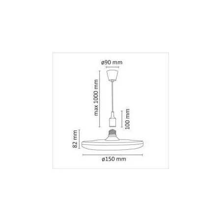 Lampy-sufitowe - lampa wisząca sufitowa led biała 10w e27 3000k kiki 10 308078 polux 