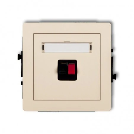 Gniazda-glosnikowe - beżowe gniazdo głośnikowe pojedyncze 1dgg-1 deco karlik 