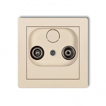 Gniazda-antenowe - mechanizm gniazda rtv końcowego beżowy 2db 1dg2k deco karlik 