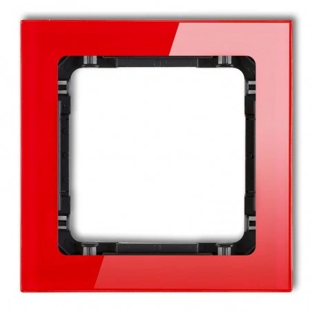 Ramki-pojedyncze - ramka czerwona/czarna z efektem szkła 17-12-drs-1 deco karlik 