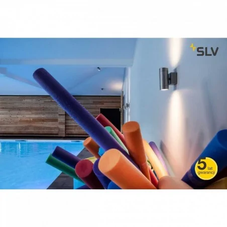 Kinkiety-zewnetrzne - kinkiet led okrągły stal nierdzewna 8,7w 3000k 510lm astina steel led 233312 slv 