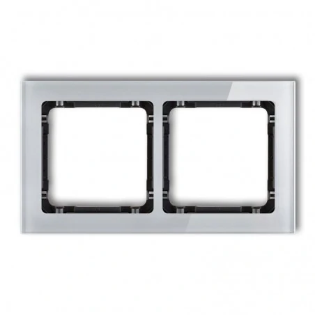 Ramki-podwojne - podwójna szara/czarna ramka z efektem szkła 15-12-drs-2 deco karlik 