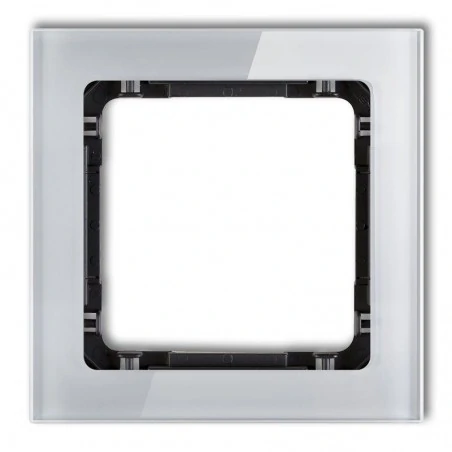 Ramki-pojedyncze - pojedyncza ramka szara/czarna z efektem szkła 15-12-drs-1 deco karlik 