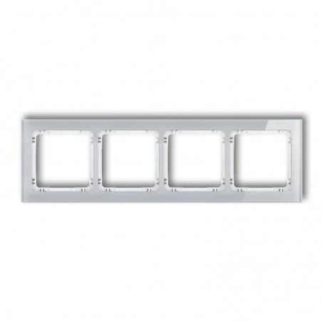 Ramki-poczworne - poczwórna ramka szara/biała z efektem szkła 15-0-drs-4 deco karlik 