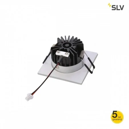 Oprawy-sufitowe - kwadratowa oprawa wpuszczana led srebrnoszara patta srebrnoszara 1800-3000k slv 