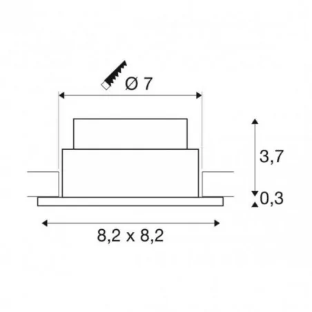 Oprawy-sufitowe - kwadratowa oprawa aluminiowa wpuszczana new tria 68 led slv 