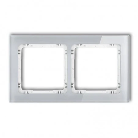 Ramki-podwojne - podwójna ramka z efektem szkła szara/biała 15-0-drs-2 deco karlik 