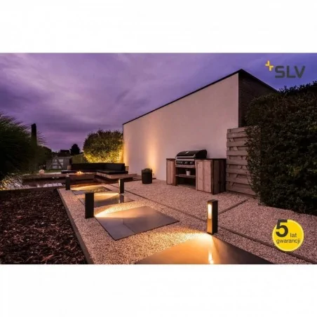 Lampy-ogrodowe-stojace - lampa stojąca led ogrodowa antracyt 4,5w 40cm 3000k 160lm slotbox 40 232135 slv 