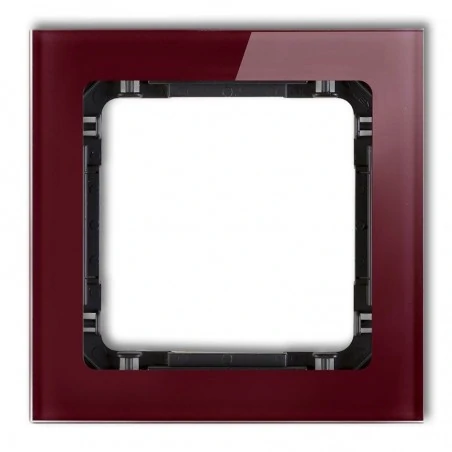 Ramki-pojedyncze - pojedyncza ramka bordowa/czarna efekt szkła 14-12-drs-1 deco karlik 