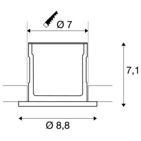 Oprawy-sufitowe - ognioodporna oprawa sufitowa do wbudowania czarna ściemnialna kamuela eco led 4000k, 38° ip65 slv 