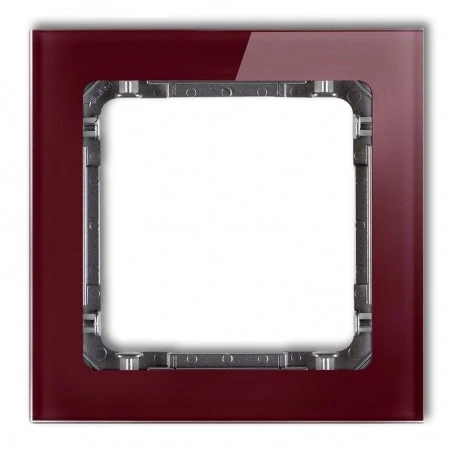 Ramki-pojedyncze - pojedyncza bordowa/grafitowa ramka 14-11-drs-1 deco karlik 