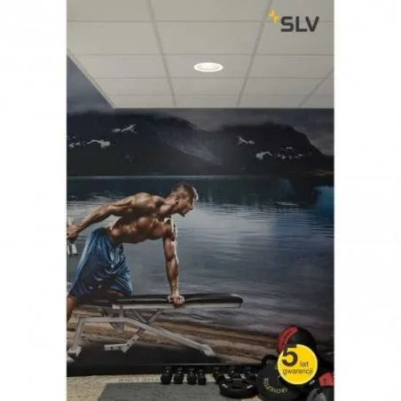 Oprawy-sufitowe - biała oprawa sufitowa okrągła 3000/4000k 21w 1600lm rilo 22.8 1001976 slv 