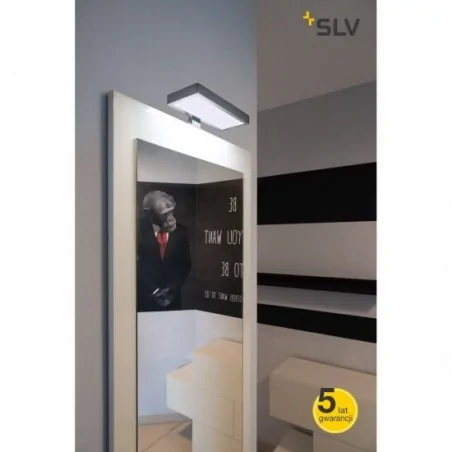 Kinkiety-lazienkowe - kinkiet nad lustro dorisa led prostokątny chrom 4000k ip44 slv 