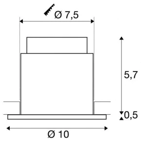 Oprawy-sufitowe - punktowe oczko wpuszczane białe darco led 2700k slv 