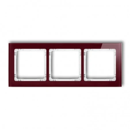 Ramki-potrojne - bordowa/biała ramka potrójna 14-0-drs-3 deco karlik 