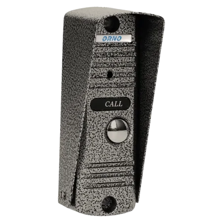 Domofony - zestaw domofonowy jednorodzinny wandaloodporny fornax czarny orno 